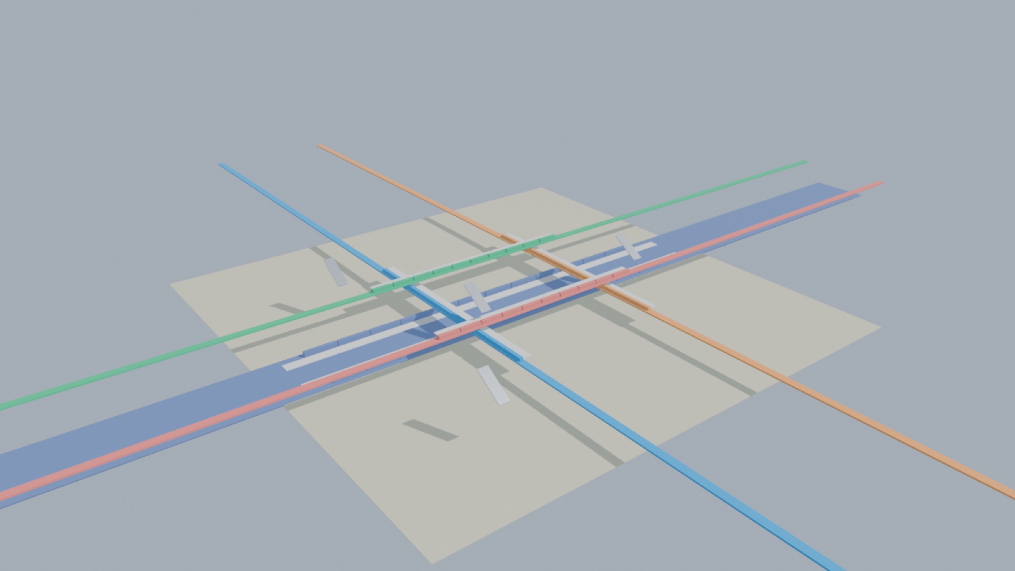 Cutaway of the transit hub in the basement